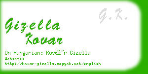 gizella kovar business card